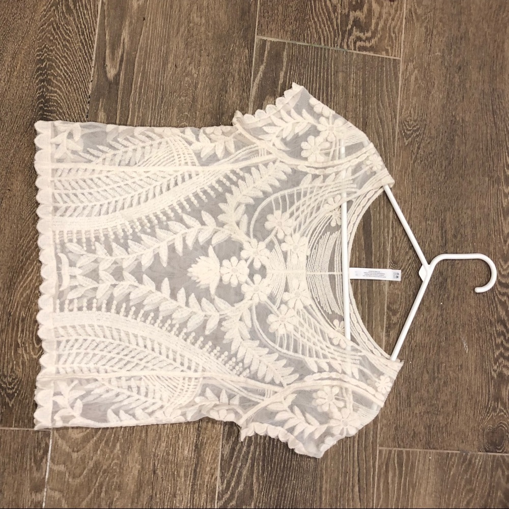 Aeropostale off white  lace top